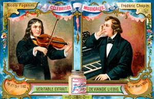 Nicolo Paganini et Frédéric Chopin, vers 1900