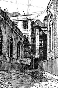 No. 8, Cliffords Inn, et Hall à gauche, 1903