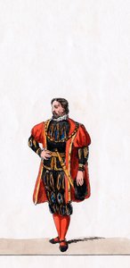 Noble, costume pour la pièce de Shakespeare, Henry VIII, XIXe siècle