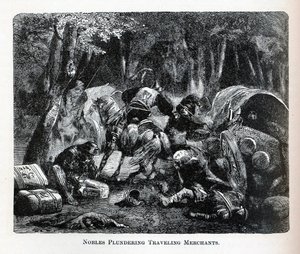 Nobles pillant des marchands itinérants, 1882