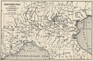 Italie du Nord - Illustrant les campagnes de 1796 et 1797