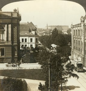 La belle capitale de la Norvège, Christiania, Norvège, vers 1905