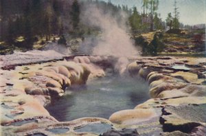 Oblong Geyser, Parc de Yellowstone, 1916