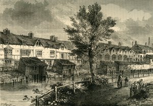 Vieilles maisons dans London Street, Dockhead, vers 1810, vers 1878 - Unbekannt