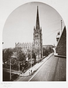 Ancienne église de la Trinité, New York, USA, vers 1865