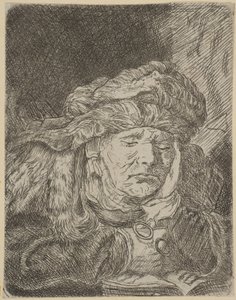 Vieille femme dormant copie.s.d. - Unbekannt