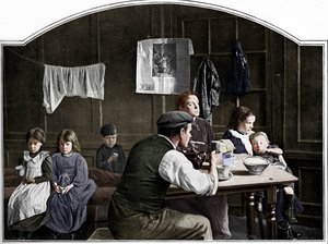 Vieille chambre à Slumland, Londres, vers 1900-1901 - Unbekannt
