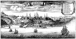 Ancienne vue de Québec, 1730 vers 1880