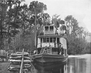 Sur la rivière Ocklawaha, Floride, USA, vers 1900