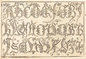 Alphabet ornemental, 1480-1490