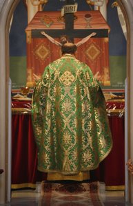 Messe orthodoxe à Lyon, France