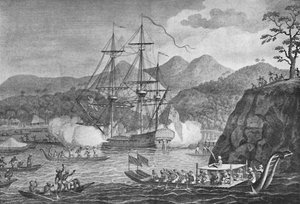 Otaheite rendu au capitaine Wallis, 1773, 1904