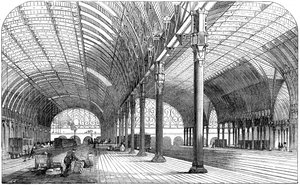Gare de Paddington, terminus londonien du Great Western Railway, 1854