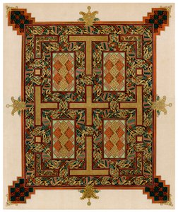 Page des Évangiles de Lindisfarne, 710-721 après J.-C. - Unbekannt