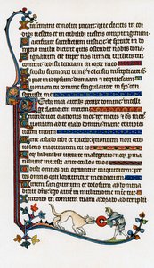 Page de texte décoré, 1284-1316