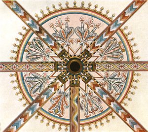 Décoration peinte dans la Cathédrale, Limburg an der Lahn, Allemagne, 1928