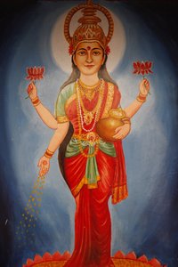 Peinture représentant la déesse Lakshmi, Haridwar, Inde - Unbekannt