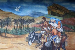 Peinture dans une église de Sacromonte, Varese, Italie