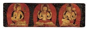 Paire de couvertures de manuscrits avec trois divinités et trois hiérarques, vers 12ème siècle - Unbekannt