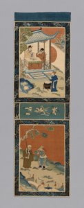 Panneau pour un écran, Chine, dynastie Qing 1644-1911, 1875-1900