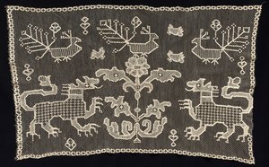 Panneau avec panthères, oiseaux et motifs floraux, 18e-19e siècle - Unbekannt
