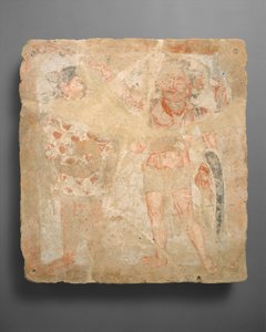 Panneau avec le dieu ShivaOesho et un adorateur, vers 3e siècle après J.-C.