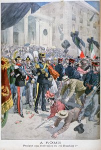 Panique aux funérailles du roi Humbert, Rome, 1900