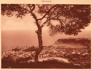 Panorama de Monte-Carlo pris de la route de la Turbie, 1930 - Unbekannt