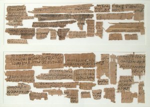 Fragments de papyrus, copte, 7ème siècle