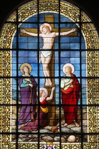 Paris, France Église Saint-Roch vitrail : Christ en croix, Paris, France - Unbekannt