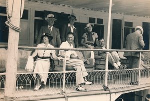 Passagers sur une croisière sur le Nil, 1936