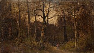 Sentier à travers un bois, 1900