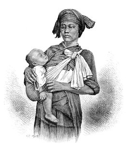 Femme et enfant Pepo-Hoan, vers 1890