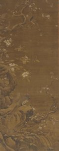 Faisans et fleurs de prunier enneigées, dynastie Ming ou Qing - Unbekannt