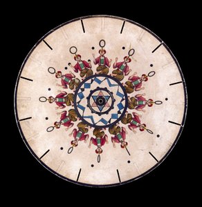 Disque de phénakistiscope montrant un jongleur, vers 1830