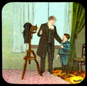 Photographe et enfant, XIXe siècle
