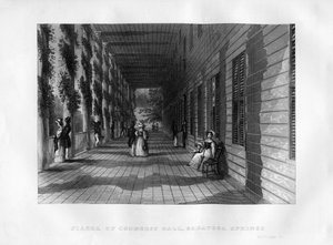 Piazza de Congress Hall, Saratoga Springs, État de New York, 1855