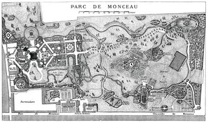 Plan du parc Monceau, Paris, 1778, 1885 - Unbekannt