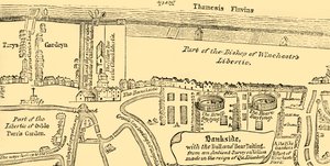 Plan de Bankside, début du XVIIe siècle - Unbekannt
