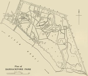 Plan du parc de Barrackpore, 1925