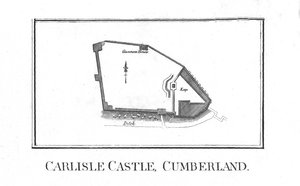 Plan du château de Carlisle, Cumberland, fin XVIIIe siècle