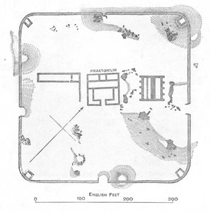 Plan du fort de Hardknott, Cumberland, 1902