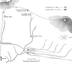 Plan de la marche vers Majuba Hill, 26 février 1881, c1880s