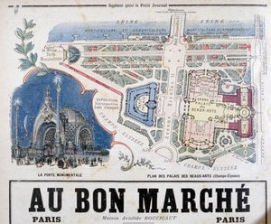 Plan de la Porte Monumentale et du Palais des Beaux-Arts, 1900