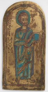 Plaque de Saint Simon, allemand, 12e siècle