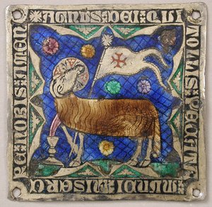 Plaque avec Agnus Dei, catalan, XIVe siècle