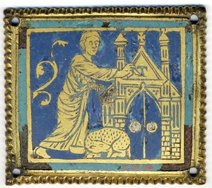 Plaque avec marquage de la porte avec la lettre Tau, allemand