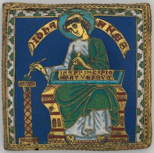 Plaque avec Saint Jean l