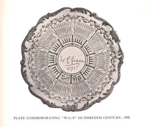 Assiette commémorant le centième siècle de WG Grace, 1895, 1912 - Unbekannt
