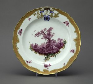 Assiette en porcelaine du service Orlov, vers 1770